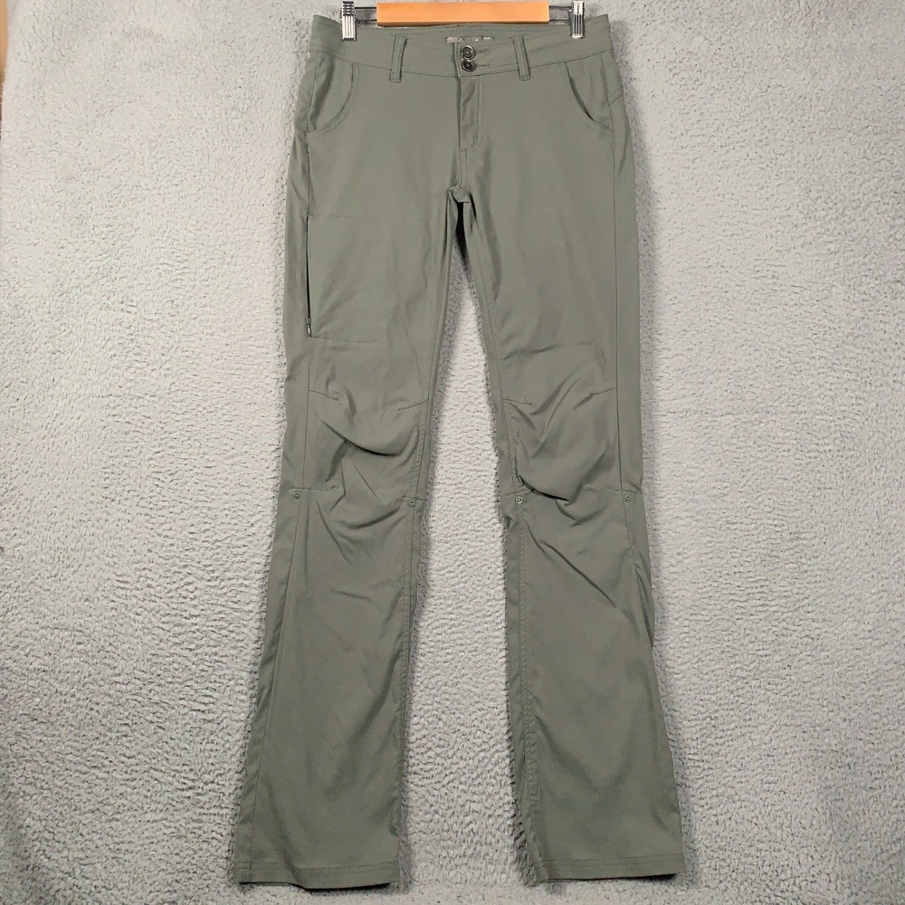 Prana Halle Bootcut Pant Women 4 Tall Green Hiking Outdoor Stretch Zion Low Rise